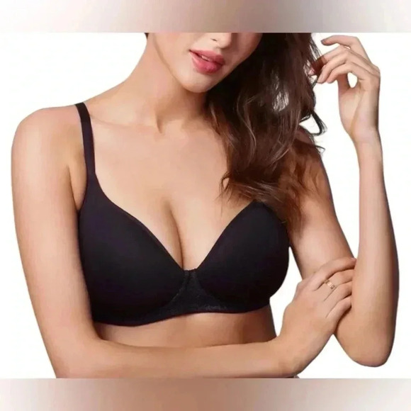 NWOT, WonderBra, Floral Lace  Wire-Free Bra, 40DD, Black - Picture 2 of 8